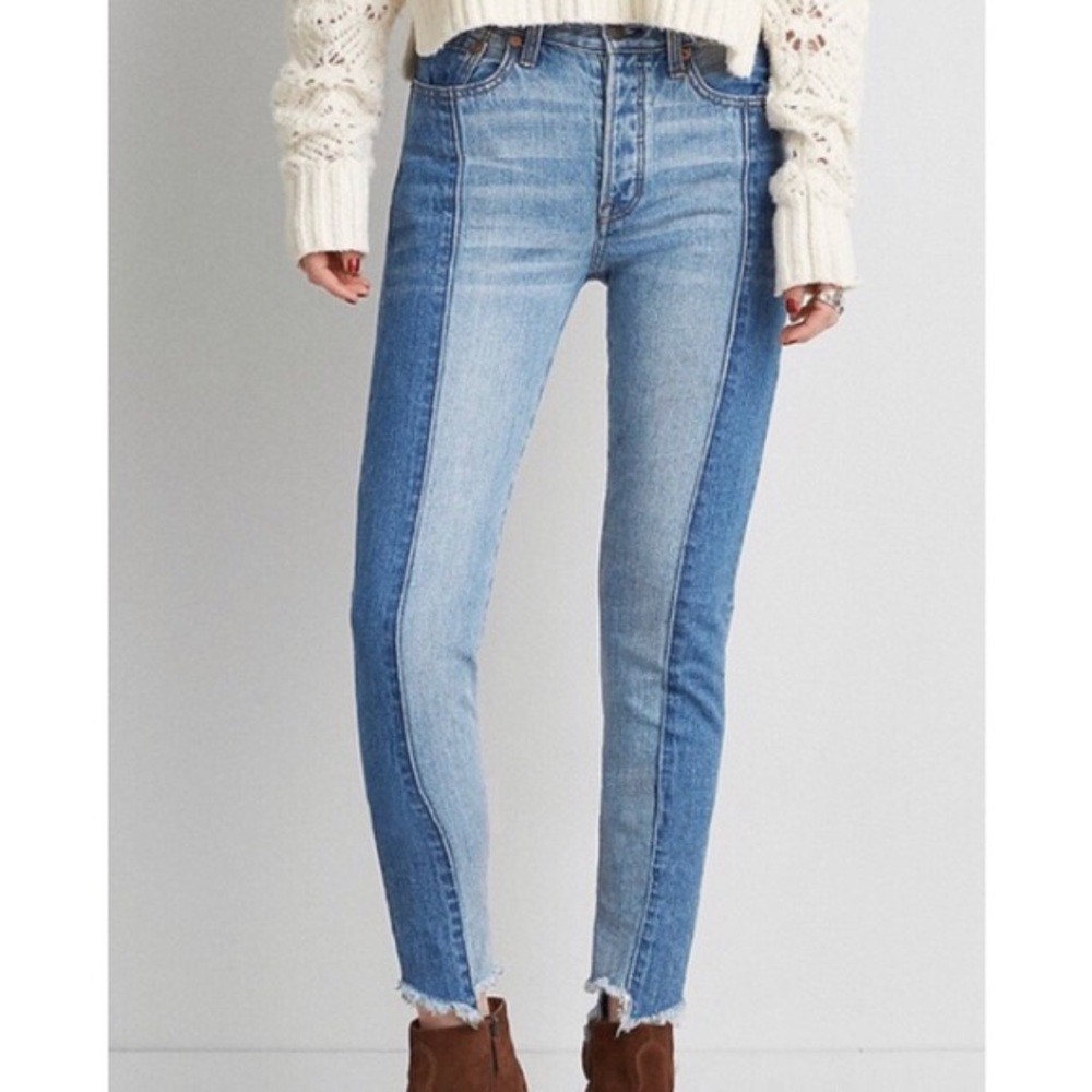 American Eagle Vintage High Rise Two Toned Jeans